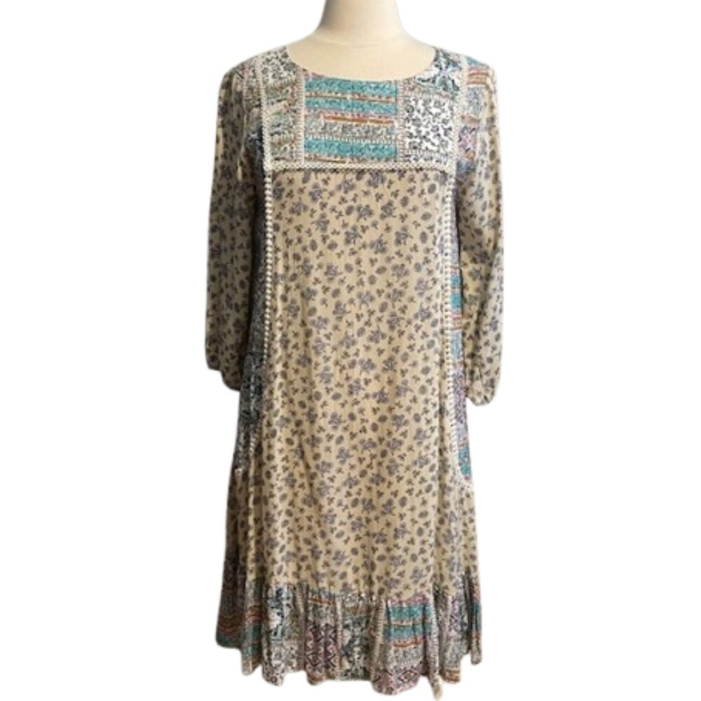 NWT Kori Bohemian Patchwork Dress Size Small